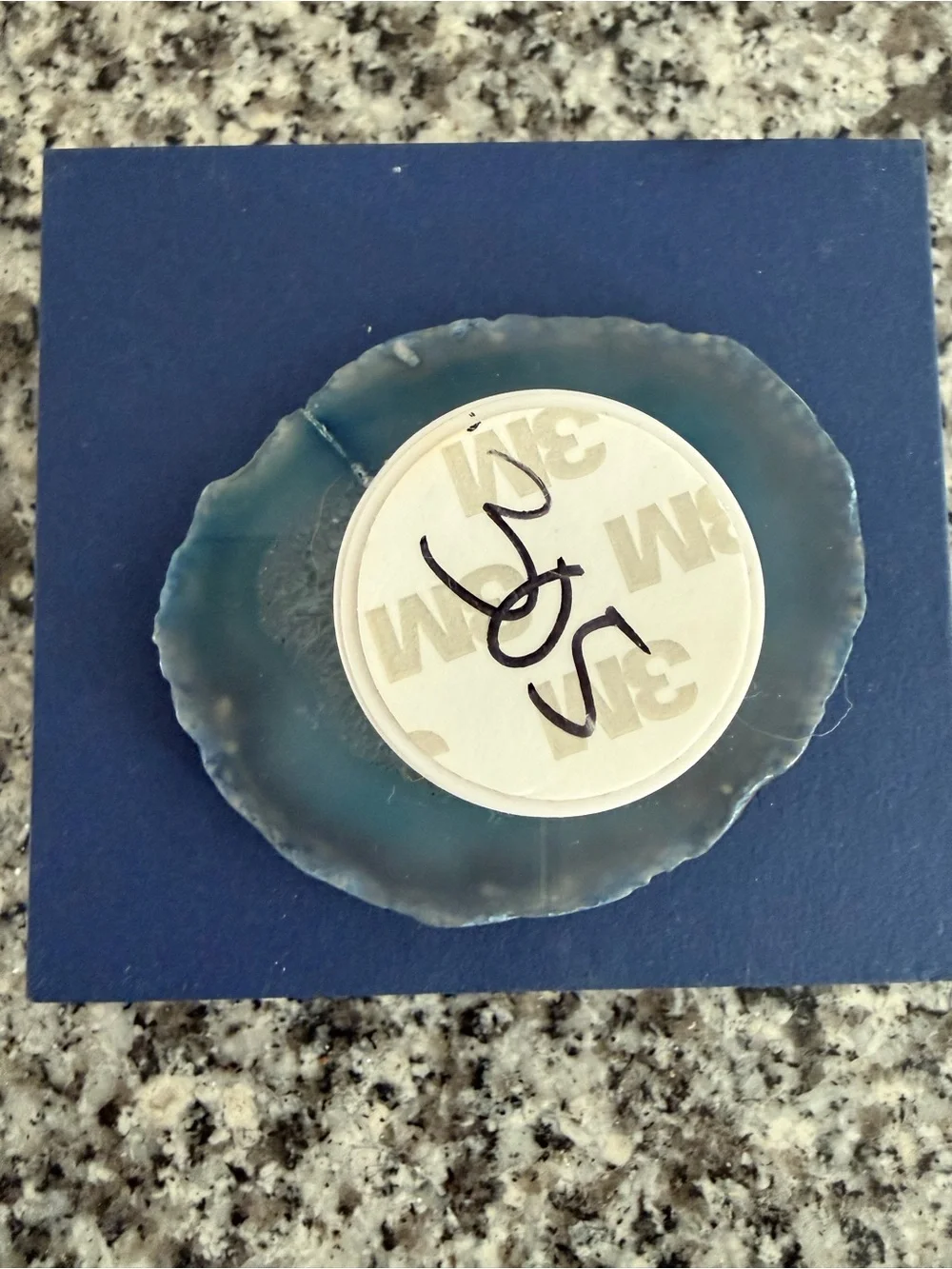 Blue Agate Slice Pop Socket